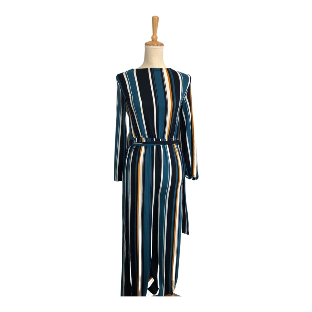 Striped LS Jumpsuit